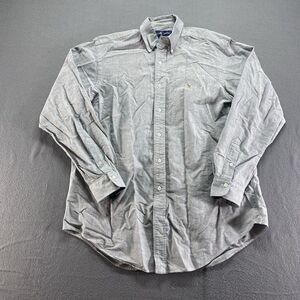 Ralph Lauren Shirt‎ Mens 16 1/2-35 Gray Button Down Preppy Long Sleeve